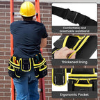 Tool Belt Bag Utility Belt Adjustable Pockets Tool Belts Detachable Work Pouch Bag Heavy Waist Apron Versatile Pouch for Electrician