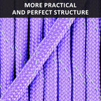 WEREWOLVES Reflective Paracord Rope 7 Strand Type III Parachute Cord 4mm 100ft / 200ft for Tent Camping Hiking Fishing Survival Tactical Clothesline DIY Projects