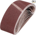 HARFINGTON 4 x 24 Inch Sanding Belts, 24 Pcs 80 Grits Aluminum Oxide Abrasive Belt Sander File Belt for Woodworking, Metal Polishing, Knife Sharpener