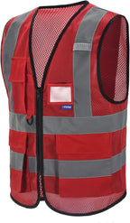 A-SAFETY Red mesh amazon vest