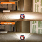 Samyoung 2 Pack 2400LM Rechargeable Work Light, 28 Hours Long Lasting Stepless 2700-8000K White Warm & Brightness Magnetic LED Work Light, Ultralight 360°Rotating Portable Light with Hook(Red)