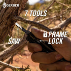 Gerber Gear Armbar Scout 7-in-1 Multi-tool - 2.5" Plain Edge Blade, Hammer, Scissor, Saw - EDC Gear and Equipment - Green