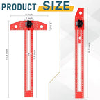 Woodworking Scriber Marking Line Ruler，Adjustable Aluminum Alloy Sliding T-Square Ruler，Precision Line Drawing with Angle Adjustment, Tool for Engineering, Architecture ，Design Drawing