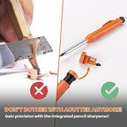 Metal Square 7 Inch Carpenter Square Tool-Versatile Aluminum Rafte Square for Accurate Measuring and Marking,Includes Carpentry Pencil+Leads