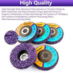 5 Pack Strip Discs Stripping Wheel for Angle Grinder, 4-1/2" x 7/8" Rust Remover Discs, Clean and Remove Paint Coating Rust Welds Oxidation(Purple)