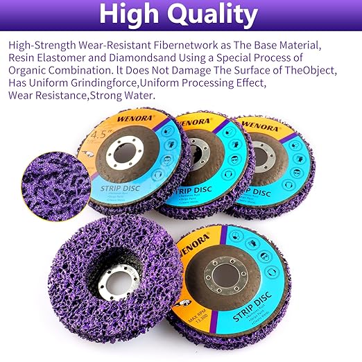 20 Pack Strip Discs Stripping Wheel for Angle Grinder, 4-1/2" x 7/8" Rust Remover Discs, Clean and Remove Paint Coating Rust Welds Oxidation
