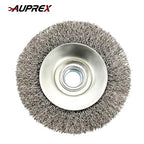 5 Pack 4 Inch Coarse Crimped Wire Wheel Brush for Angle Grinder with 5/8 Inch-11 Threaded Arbor - 0.014 Inch Carbon Steel Wire -Light Duty Conditioning for Metals