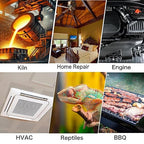 50:1 Infrared Thermometer Gun, -58°F to 2732°F Non-Contact Laser Temperature Gun for Cooking, Pizza Oven, Reptile, Griddle, Digital Heat Gun for HVAC and Industrial Use.