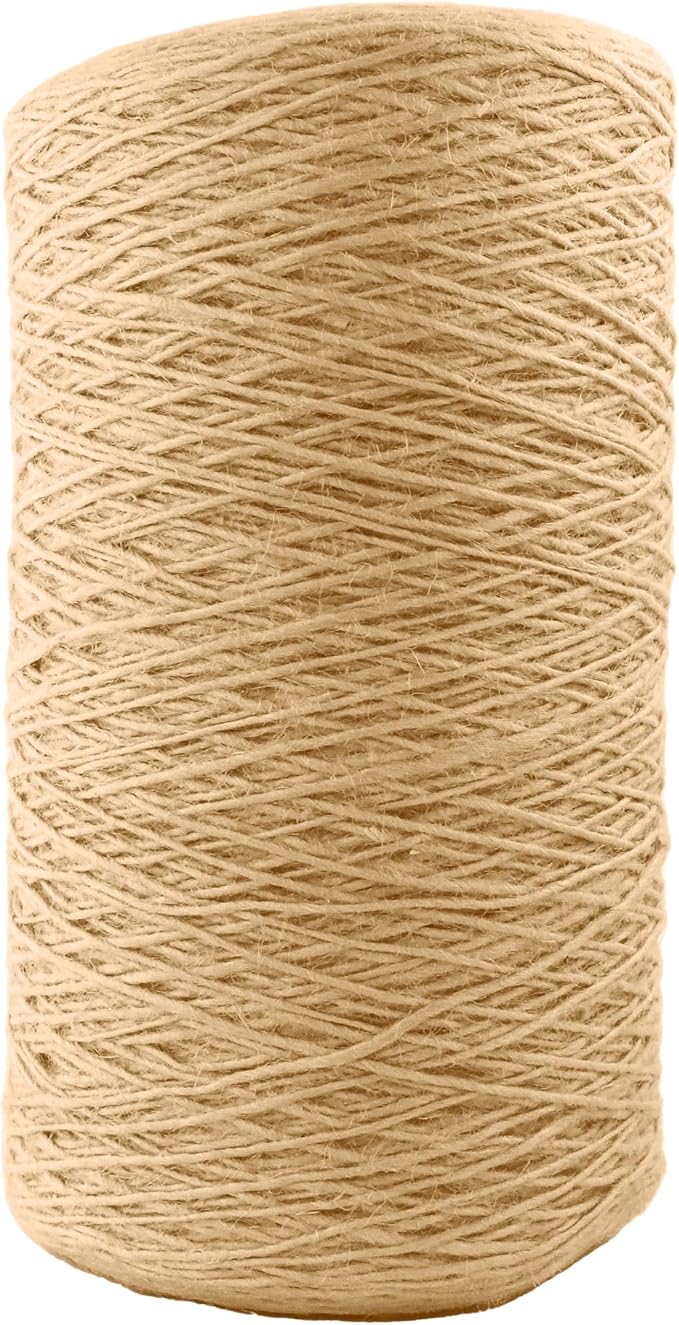 1mm x 2500 Feet Natural Jute Rope, Twine for Gardening Tomato Climbing Plant Tie Floristry Crafts Gift Wrapping Packing Decor
