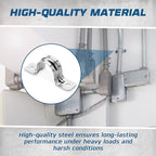 OHLECTRIC Heavy Duty Pipe Strap (20 Pack - 1½ Inch) Zinc Plated Conduit Clamps, 2 Hole Steel Rigid Pipe Strap U Bracket, Zinc Coated Tension Tube Clip, Metal Pipe Clamp for Rigid Conduits