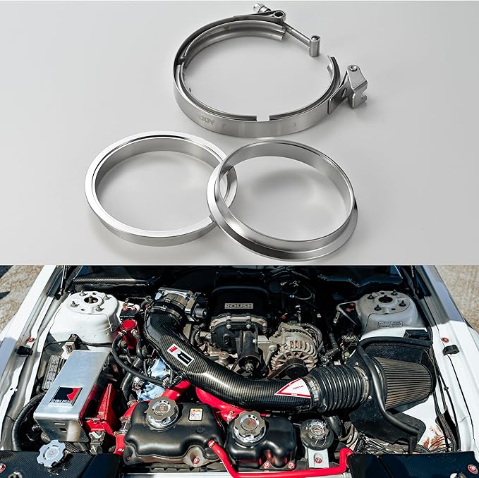 6-Inch V Band Clamp for 2006 6.0 Powerstroke Turbo & Exhaust Pipes – 304 Stainless Steel, One-Click Quick Release, Leak-Proof Design, 1 PCE (6.0)