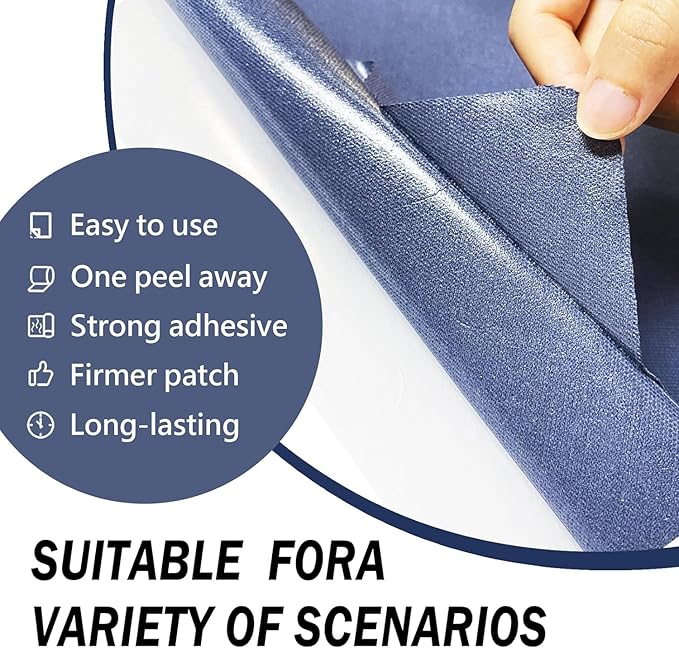Canvas Repair Patch, 17X158 Inch Strong Sticky Fabric Repair Tape, Self-Adhesive Fabric Patch for Sofas, Tote Bags, Clothing, Car Seats, Furniture (Grey, 17X158 Inch)