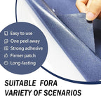 Canvas Repair Patch, Strong Sticky Fabric Repair Tape, Self-Adhesive Fabric Patch for Sofas, Tote Bags, Clothing, Car Seats, Furniture (Grey, 3.5X79 Inch)
