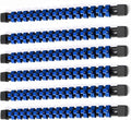 ALOANES 6 PC ABS Socket Organizer, 3/8 inch, Drive Socket Rail Holders, Heavy Duty Socket Racks, Black Rails with Blue Clips