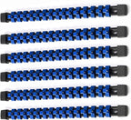 ALOANES 6 PC ABS Socket Organizer, 3/8 inch, Drive Socket Rail Holders, Heavy Duty Socket Racks, Black Rails with Blue Clips