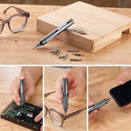 WORKPRO 24 in 1 Multi Bit Mini Screwdriver Set Magnetic, Manual Pen Screwdrivers, Tough S2 Steel Small Screwdriver Bits for Eyeglass, Watch, Laptop, Phone, Jewelry and Electronic, Grey