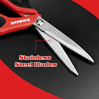 Goldblatt 2PCS Scissors Heavy Duty, 8-inch and 10-inch Multipurpose Scissors, Stainless Steel Blade, Comfortable Handle, Shop Scissors Easy Cutting Cardboard, Leather, Fabric