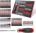62Pieces Ratcheting Screwdriver Set, 12-in-1 Multi-bit Magnetic Screwdriver Quick-Load Mechanism, S2 Steel Phillips, Slotted, Torx, Square Bits, Impact Bit Holder with Eva Foam Storage Tray