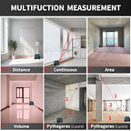 Laser Tape Measure, 131ft Laser Measuring Tool & 16ft Digital Tape Measure Pythagorean Mode, Area, Volume, Ft/Ft+in/in/M Unit Distance Meter for Woodworker Tool