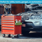 Magnetic Aerosol Spray Can Holder, Magnet Toolbox Bottle Holder, Tool Box Storage Rack for Garage and Home, Craft Workspace, Mechanic Paint Bottle Can Organizer, Green, 3"x8.3"