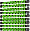 ALOANES 9 PC ABS Socket Organizer, 3/8 inch, Drive Socket Rail Holders, Heavy Duty Socket Racks, Black Rails with Green Clips