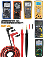 ZIBOO ZB-X20 Ultra-Sharp Test Leads Multimeter Meter Tester Needle Point 35” Test Probe Lead 1000V 20A Compatible with FLUKE/Amprobe/Extech/Hioki/SANWA/Klein Tools/Digital Multimeters