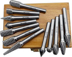 Tungsten Carbide Burr Set - 1/4" Shank 12PCS, 12 Head Types K20 Industrial Metalworking for Steel, Wood, Weld - Deburring, Finishing, Carving (Workshop/Adult Use) by LU&MN