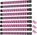 ALOANES 9pc ABS Socket Organizer Set, 1/2, 3/8 & 1/4 inch Drive Rail Holders, Heavy Duty Racks with Black Rails & Pink Clips