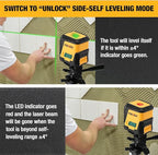 PREXISO Laser Level with Tripod, 65Ft Self Leveling Cross Line Laser Level, Green Line leveler Tool for Hanging Pictures, Home Renovation with LED Indicator & 2 AA Batteries (31-1/2 inch Tripod)