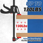 Bar Clamps for Woodworking, One-Handed Clamp/Spreader, 24-Inch Woodworking Clamps Set, Light-Duty Quick-Change F Clamp with 130 lbs Load Limit, 2-Pack