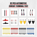 Electrical Multimeter Test Lead Set - BELEY 92PCS Automotive Circuit Terminal Test Leads Diagnostic Wiring Tool Kit with Alligator Clips and SRS Connector for Car Diagnostics, Testing and Repair