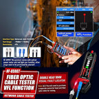 NF-859GT Network Cable Tester with Optical Power Meter10mw DualHead Visual Fault Locator,for POE/RJ45RJ11CAT5 CAT6 CAT3 Tone Probe KitEthemet Wire TracerFiber Tester LAN Network Tools