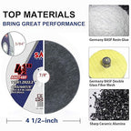 SALI 5 Pack Cut Off Wheel 4 1/2 Inch Cutting Wheels 4-1/2" x 3/64" x 7/8" for Metal & Stainless Steel, Angle Grinder Cutting Wheel,Cutting Discs with Aggressive Cutting