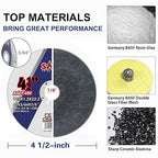 SALI 200 Pack Cut Off Wheel 4 1/2 Inch Cutting Wheels 4-1/2" x 3/64" x 7/8" for Metal & Stainless Steel, Angle Grinder Cutting Wheel,Cutting Discs with Aggressive Cutting