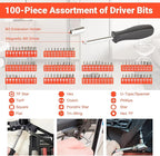 132 Piece Home Repair Tool Set - General Home/Auto Repair Hand Tool Set, Toolbox Storage Case with Driver Handle Socket Wrench Hex Keys Screwdriver bits - Perfect for Homeowner, DIY, Handyman