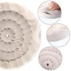 Hedume Set of 12 Buffing Pad Polishing Wheel Kits Included 5 Pack Rouge Compound, Cone, Column, Mushroom, T-Shaped Wheel Grinding Head with 1/4" Handle-for Manifold/Aluminum/Stainless Steel/Chrome