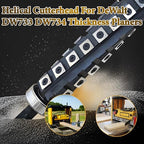 Sprial Cutterhead for DeWalt DW733 DW734 Thickness Planer Woodworking 4 Rows Helical Spiral Cutter Head with 54Pcs Carbide Inserts