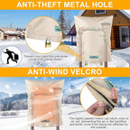 Backflow Preventer Cover Insulated (5˚F) with Thick 7 Layers Fabric, 36" W x 24" H with Aluminum Foil Layer Backflow Cover for Winter Pipe Freeze Protection, Sprinkler Covers for Outside