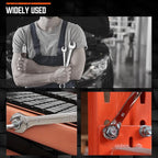 HORUSDY 22-Piece Wrench Set | Metric & SAE Combination Wrench Set with Organizer | 12 Point | Chrome Vanadium Steel