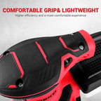 Orbital Sander Corded Hand Sander: DEKOPRO 5" Random Orbital Sander with Dust Box, 6 Various Speeds Electric Palm Sander with Dust Box, 16Pcs Sandpapers for Woodworking & Sanding (Red)