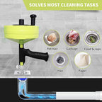 Drain Snake 50 Ft, Plumbing Snake for Sink with Drill Attachment, Snake Drain Clog Remover for Shower Drain and Sink, Manual or Powered Use, Comes with Gloves and Storage Bag, 1/4 Inch, Light Green