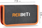 REXBETI 19Pcs Metal Needle File Set, Small Diamond Files, 12Pcs Jewlers Files and Steel Files for Precision Metal and Woodworking with 6Pcs Sandpaper, Metal Brush and Carry Case