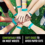 1,000 WristCo Caribbean Blue Tyvek Wristbands for Events - Comfortable Tear Resistant Paper Bracelets ID Wrist Bands for Concerts Festivals Admission Party Identification