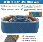 6-Piece 3 x 18 Inch 40-400 Grit Zirconia Sanding Belts, Heavy Duty Long-lasting Sanding Bands for Belt Sander, Rust Paint Removal, Wood Metal Grinding and Finishing