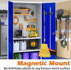MUTUACTOR Magnetic Broom Holders,8PCS Anti-Slip Magnetic Mount Storage Broom Holder with Rubber Grippers, 12lbs Heavy Duty Magnetic Tool Holder for Work Garage Laundry Kitchen RV Van Accessories