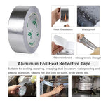 BOMEI PACK Adhesive Aluminum Foil Heat Shield Tape 2 Pack Barrier Fiberglass Thermal Insulation Reflective Material High Temp Protection (1.5 inch)
