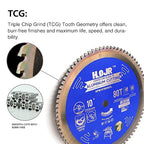 Aluminum Cutting Circular Saw Blade, Thin Aluminum,The Cutting Head uses a Special Anti-Heat Sticking Coating with high Finish and Long Life,NFM 10 inch 80-Tooth 5/8" -TA