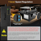Mini Table Saw for Crafts, Portable Small Hobby Table Saw with 196 Accessories, Adjustable Speed & Angle, All-in-One Cutting, Sanding, Engraving for Wood, Plastic, PCB, Acrylic (Liftable)