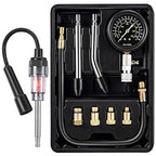 9 Pieces Automotive Compression Tester Kit and Spark Plug Tester, Universal Car and Motorcycle Engine Testing Tools for Cylinder Pressure Gauge (Black)