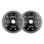 DT-DIATOOL 5 Inch Tile Cutting Blade Porcelain Ceramic Pack of 2 with Mesh Turbo Diamond Segment